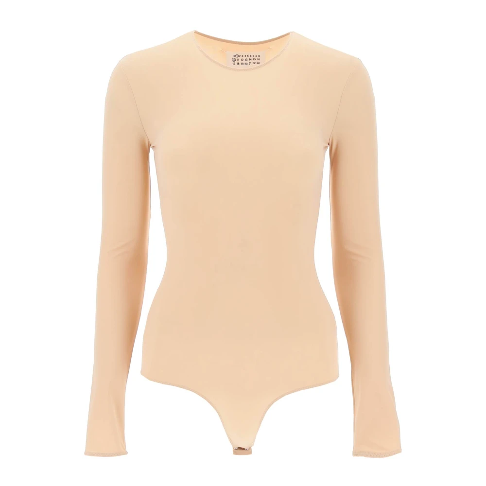 Maison Margiela , Full-Body, Female, Beige, Xs, Pink Stretch Nylon Bodysuit - Image 3