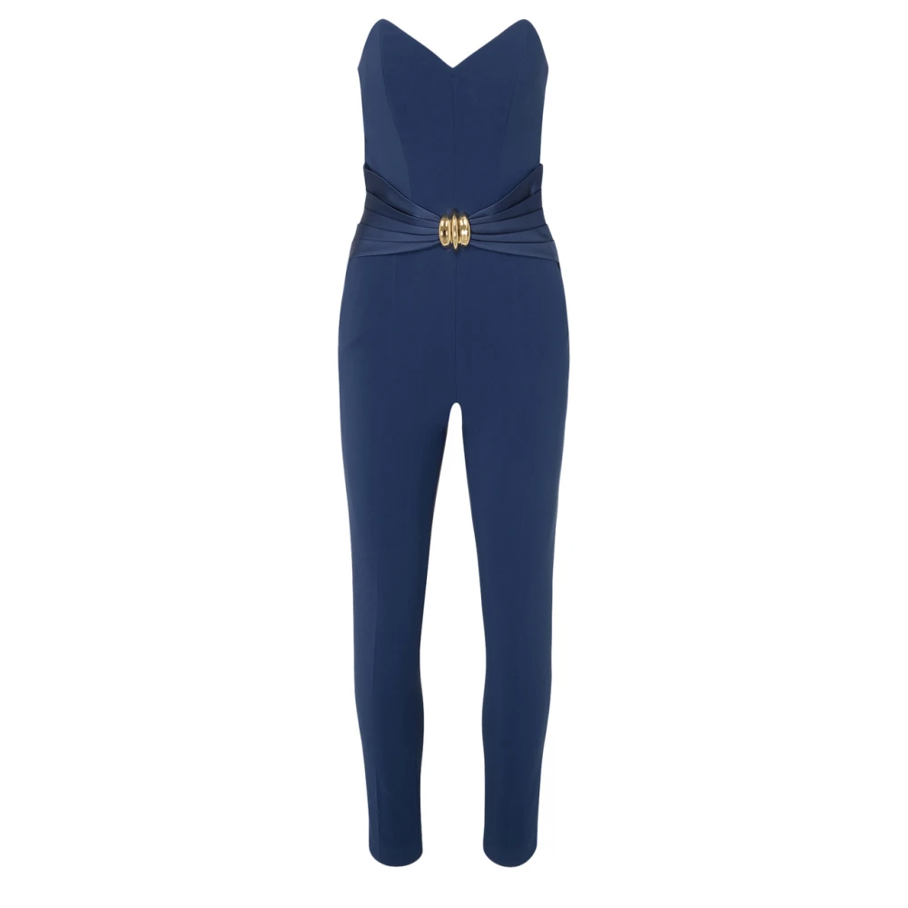 Elisabetta Franchi Stijlvolle Jumpsuit Blauw Oltremare Blue Dames
