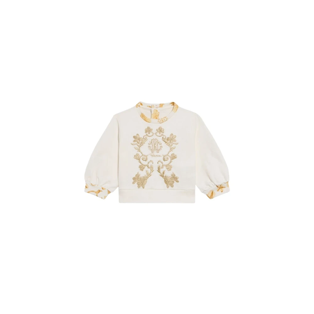 Roberto Cavalli Girls Beige Kids Sweatshirts, 3 Y, Cotton Sweatshirt