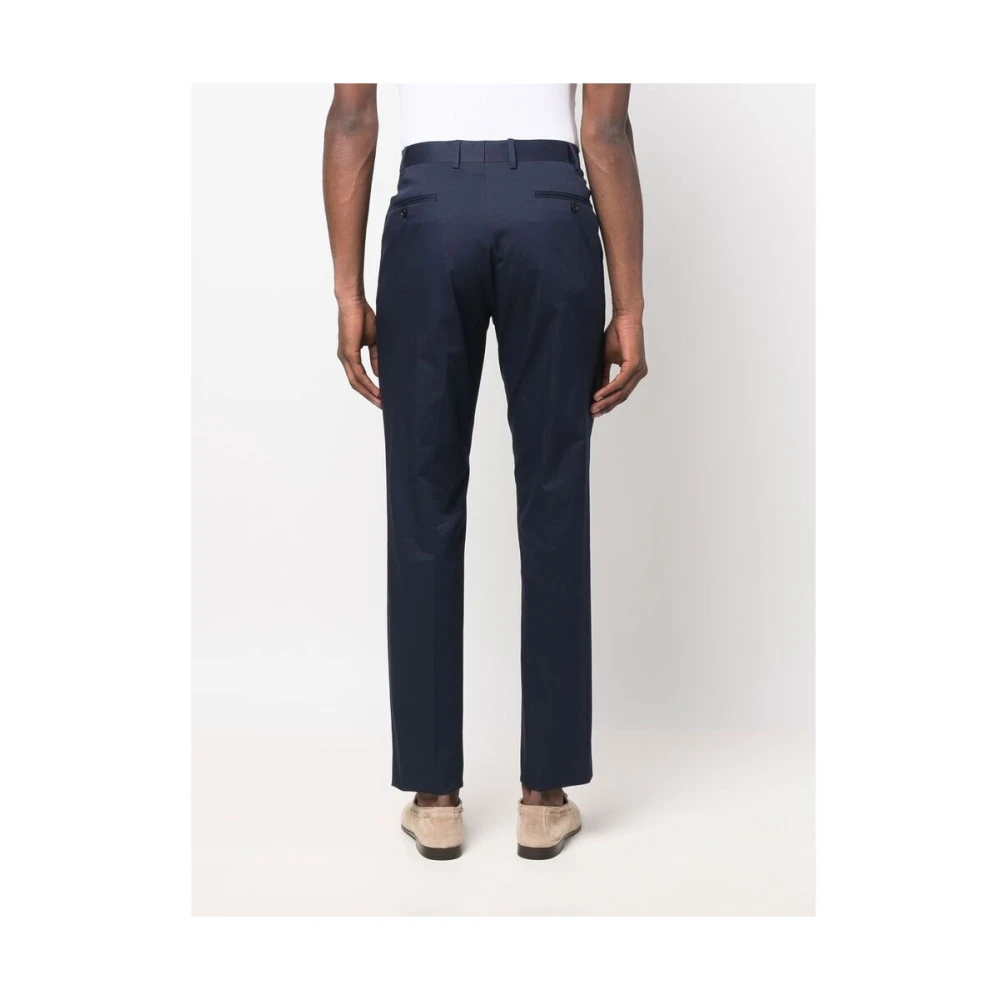 Canali Slim-Fit Chino Broek Blue Heren