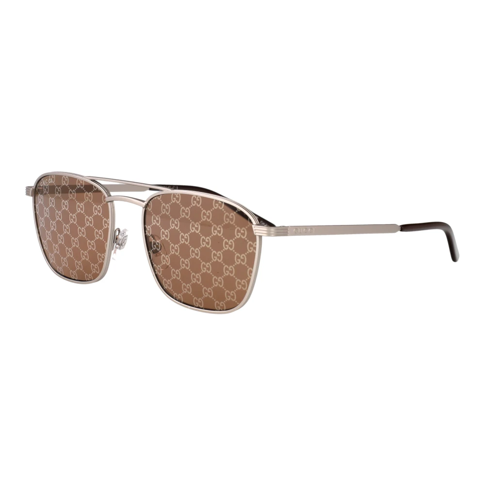 Gucci Men's Gray Sunglasses, 54 Mm, Square Frame Sunglasses