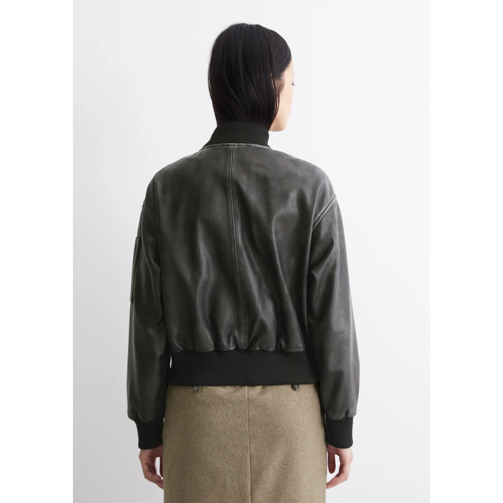 Marc O'Polo Leren blouson regular Black Dames