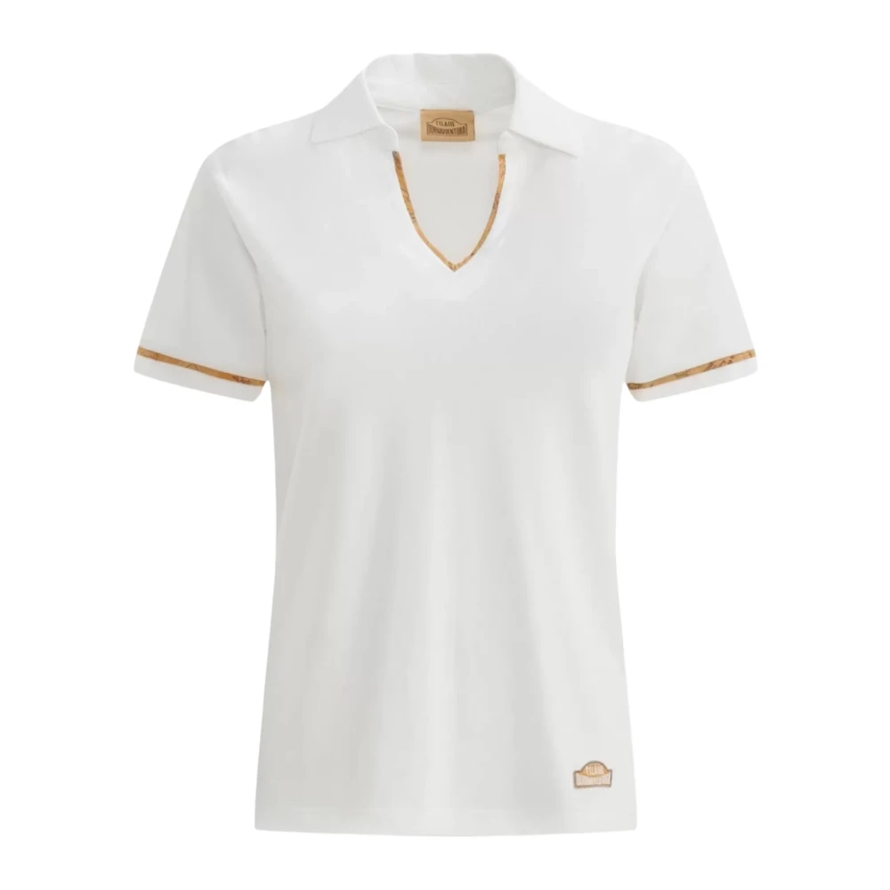 Alviero Martini 1a Classe Geo Classic Polo Shirt White Dames