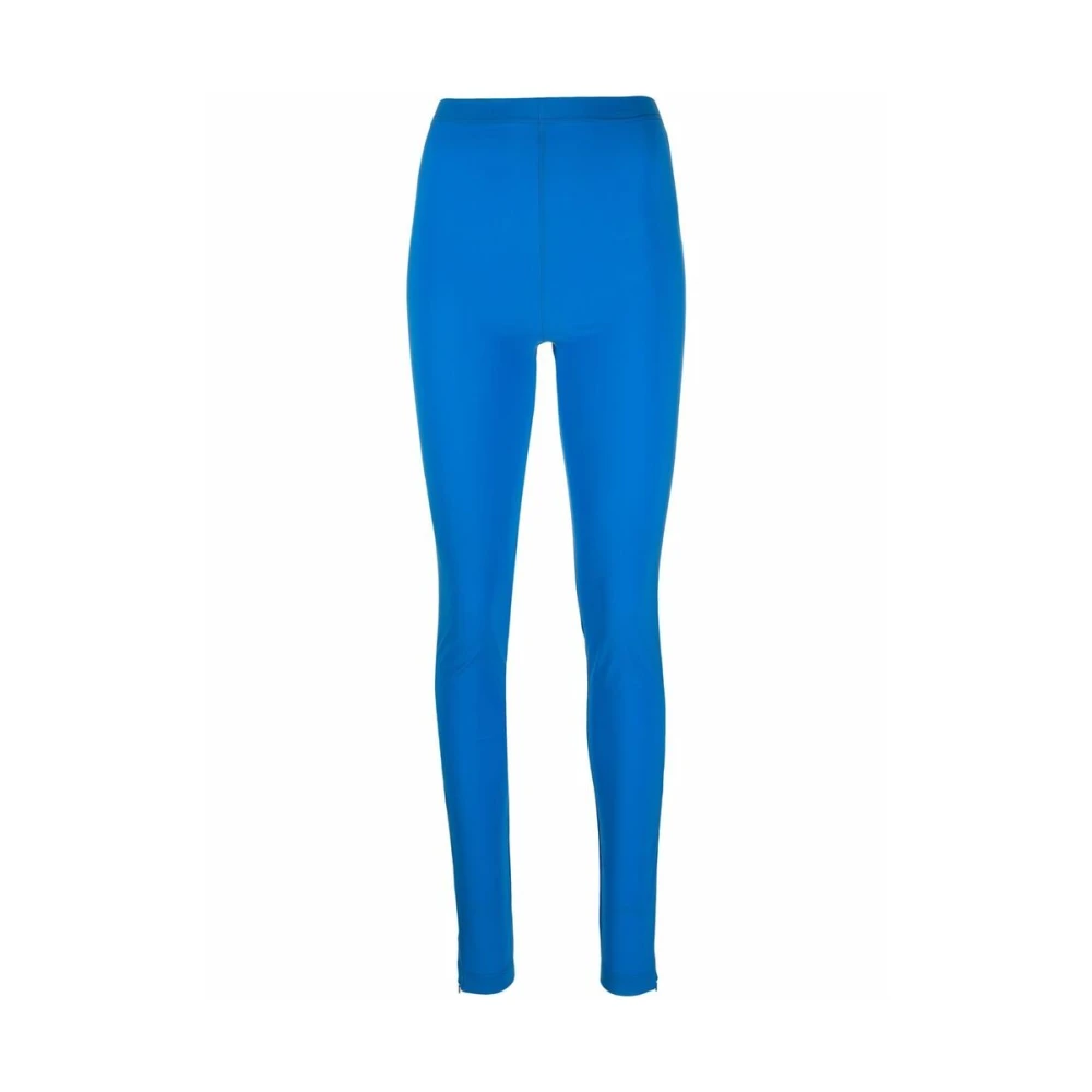 Nina Ricci Aqua-Blauwe Mid-Rise Leggings Blue Dames