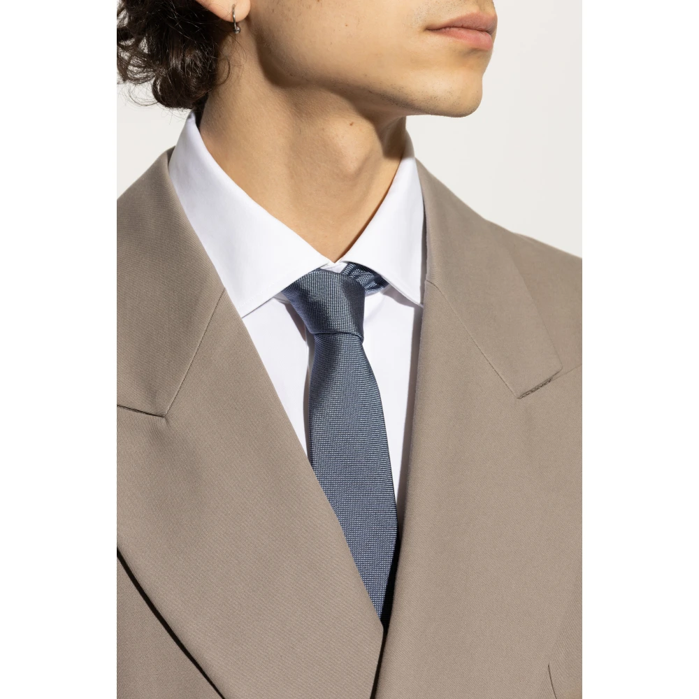 Moschino Zijden stropdas Blue Heren