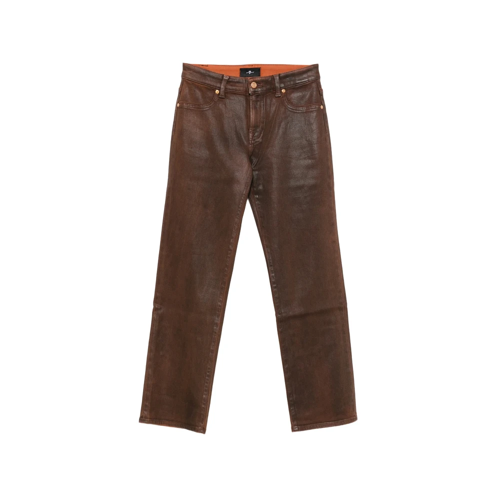 7 For All Mankind Straight Fit Jeans, Female, W29, Jeans Brown