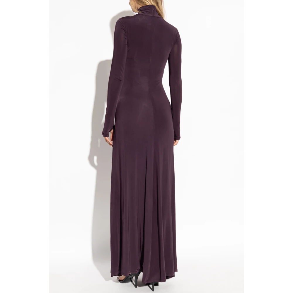 Versace Jeans Couture Jurk met uitsnijding Purple Dames