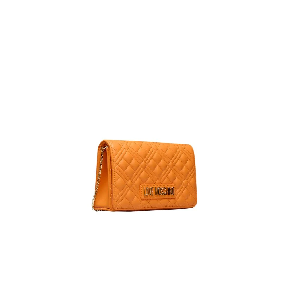 Love Moschino Oranje Crossbody Tas met Logo Orange Dames