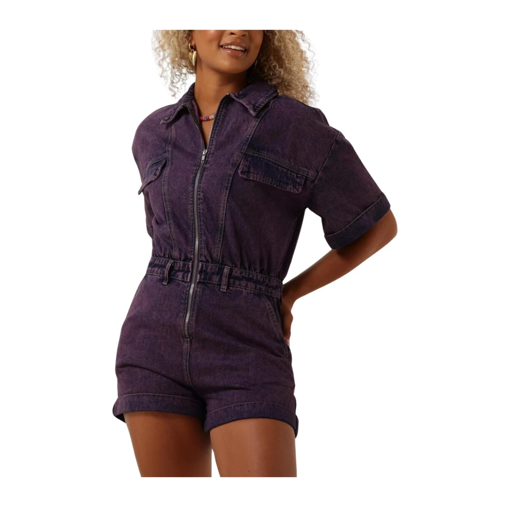 Refined Department Paarse Kate Jumpsuit Purple Dames