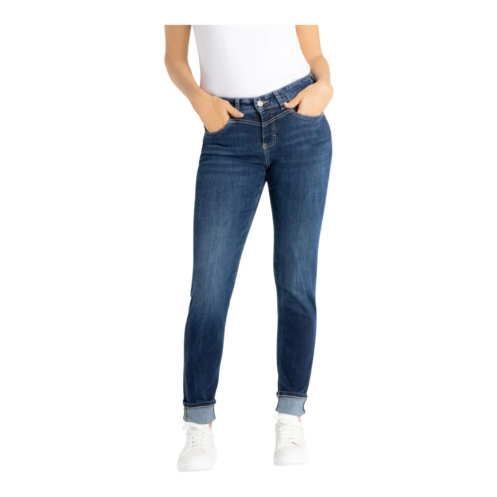 Mac Women's Blue Slim Dark Jeans Classic Fit
