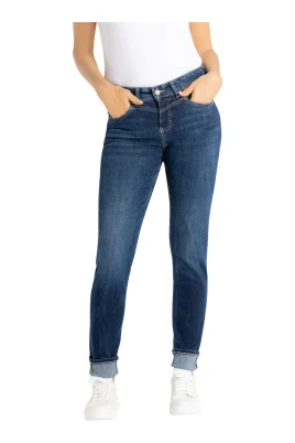 Slim Mörkblå Jeans Klassisk Passform