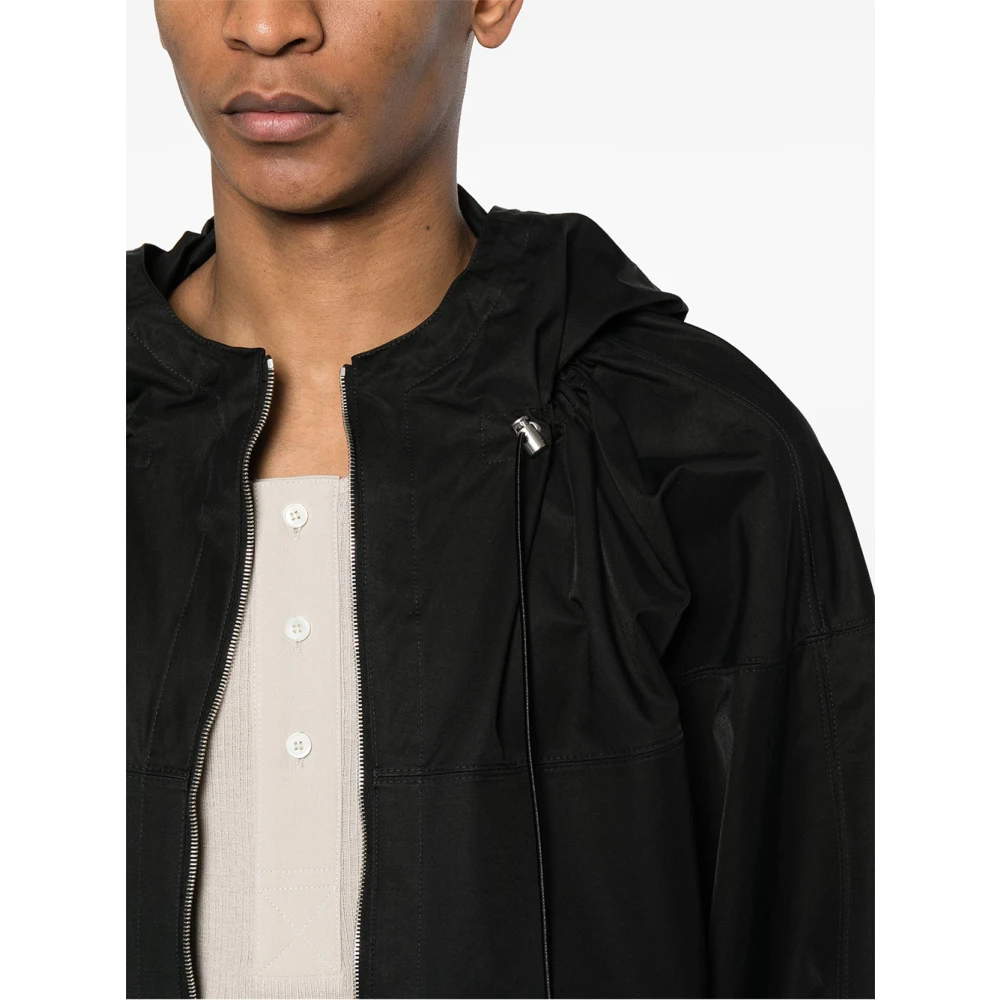 Lanvin Windjack met capuchon Black Heren