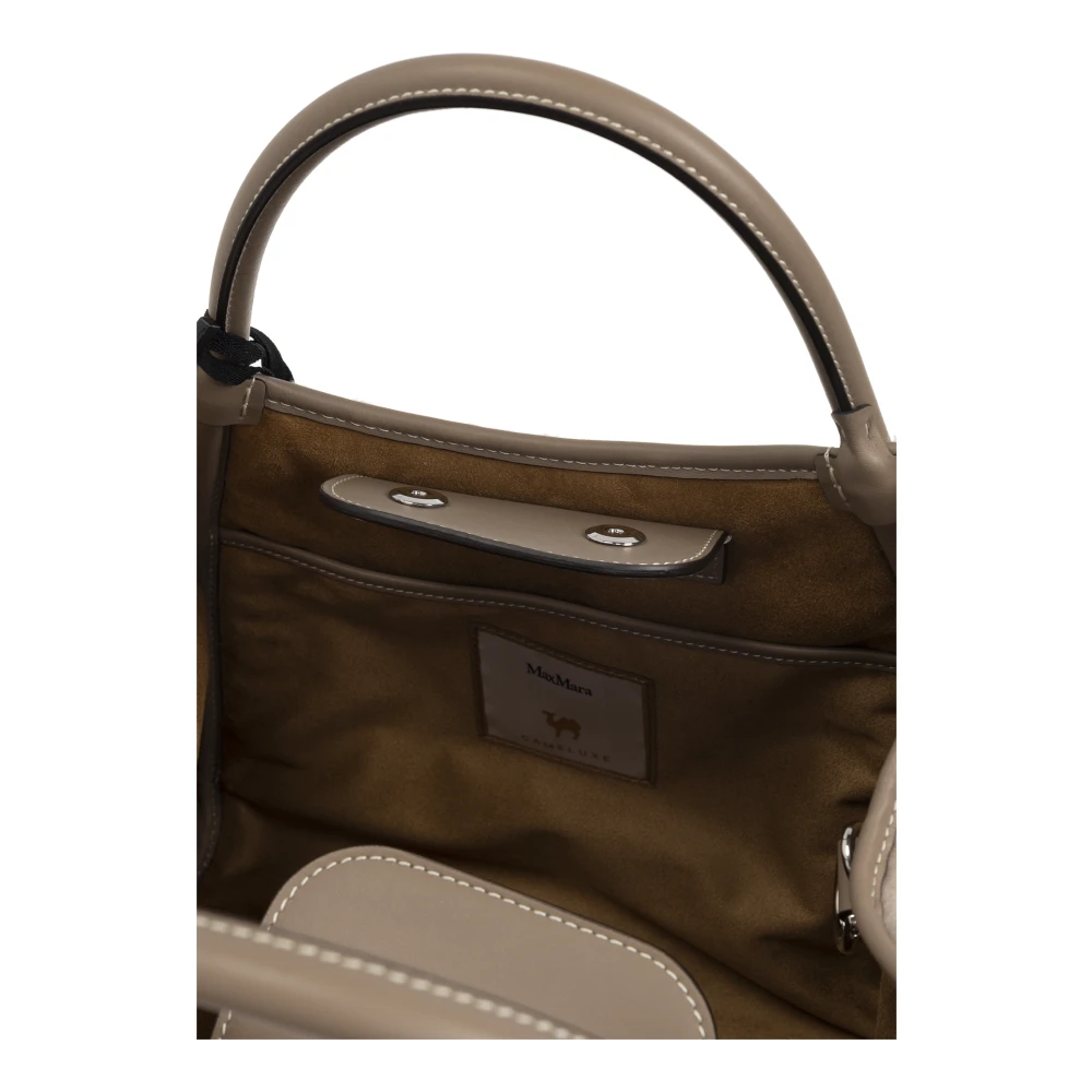 Max Mara Tas Marine Klein in shopper stijl Beige Dames