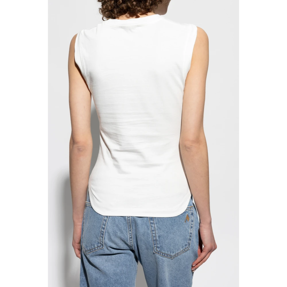 The Attico Top met logo White Dames
