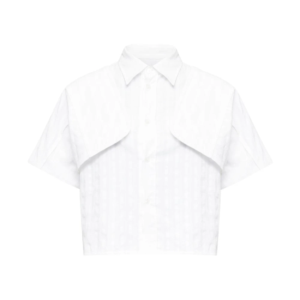 Mm6 Maison Margiela Women's White Shirts, Xs, S52dt0044 Cotton Shirt
