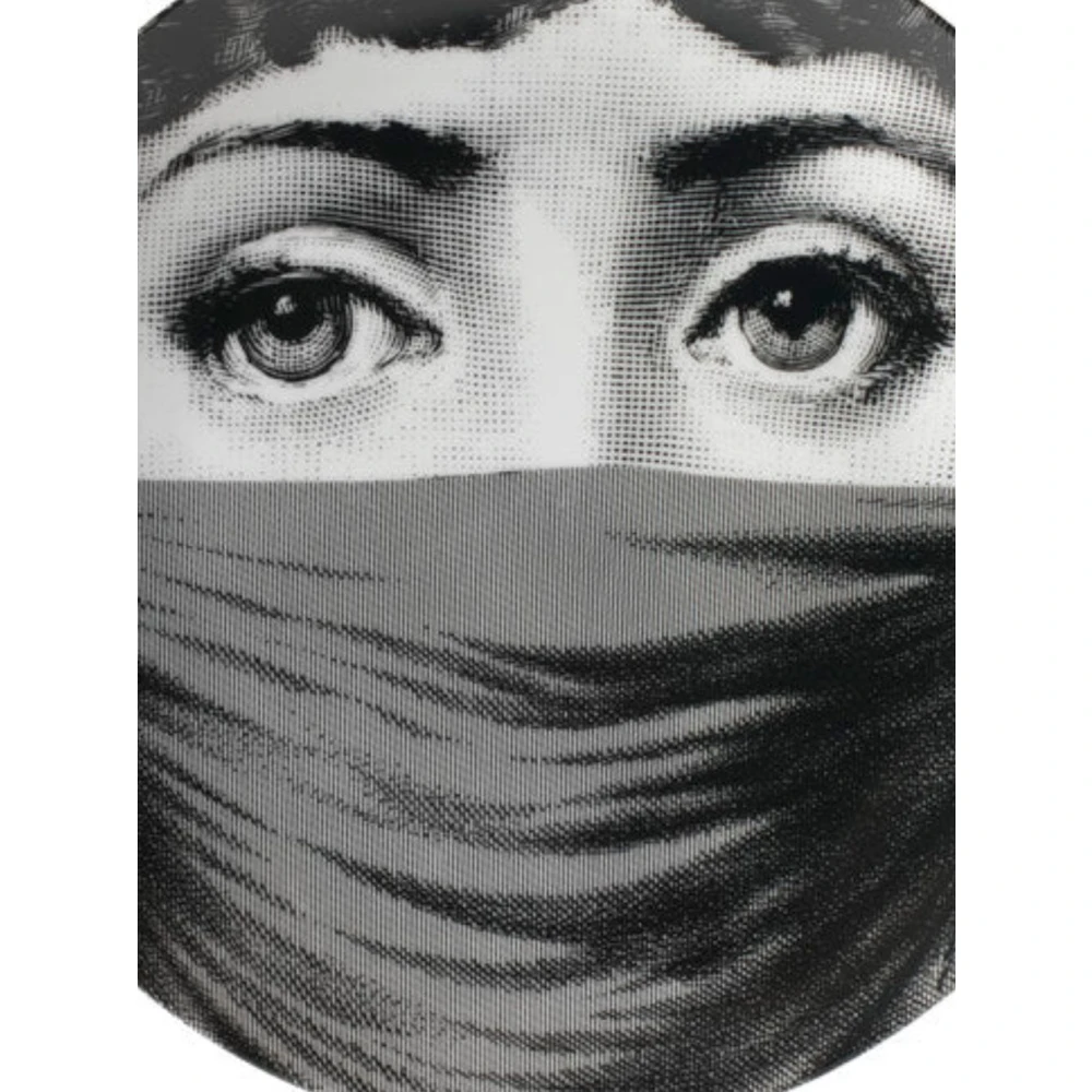 Fornasetti Variations Plate Theme Model N91 Gray Dames