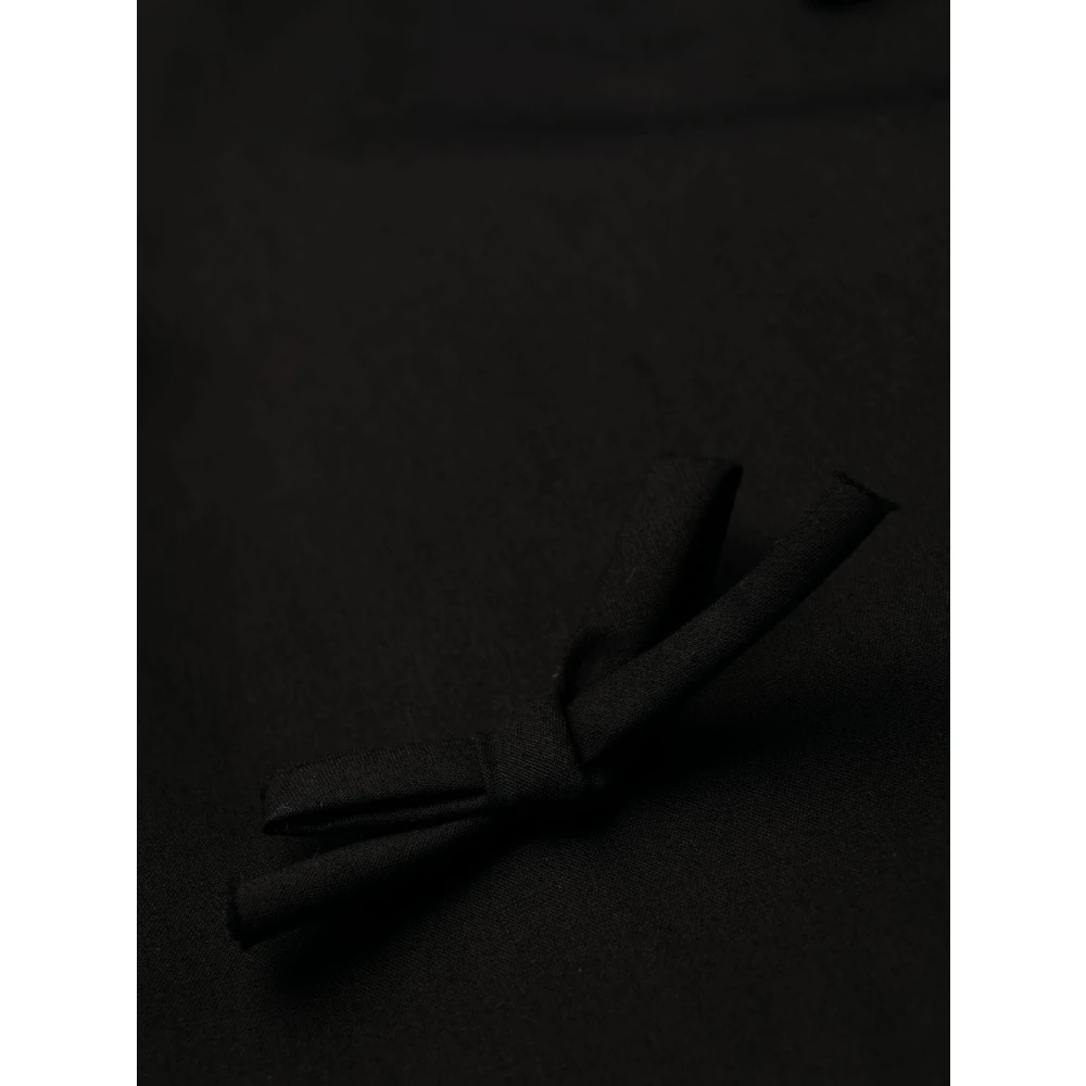 Msgm Zwarte wijde katoenen trekkoordbroek Black Dames