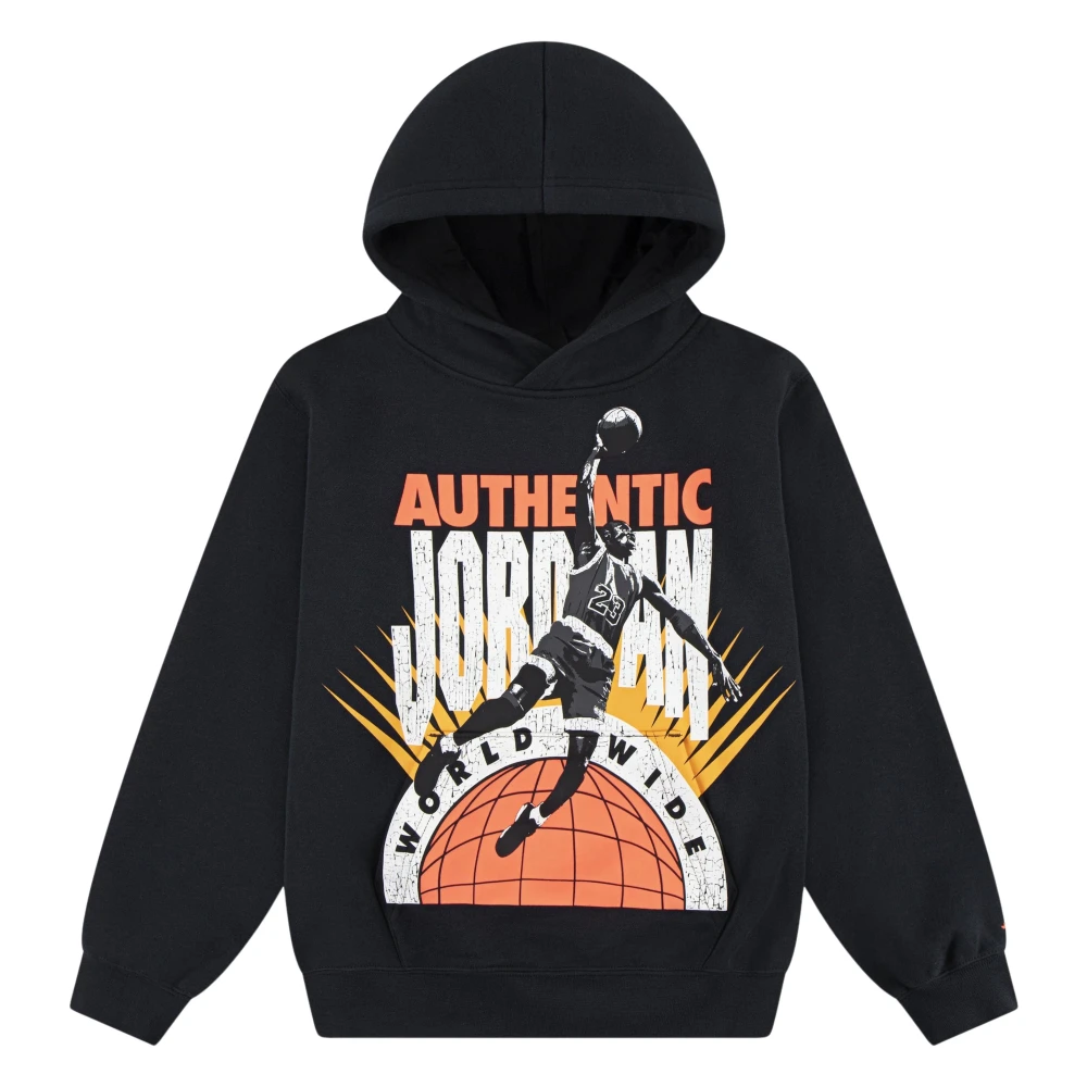Jordan Boys Black Kids Sweatshirts, 12 Y, Authentic Hoodie