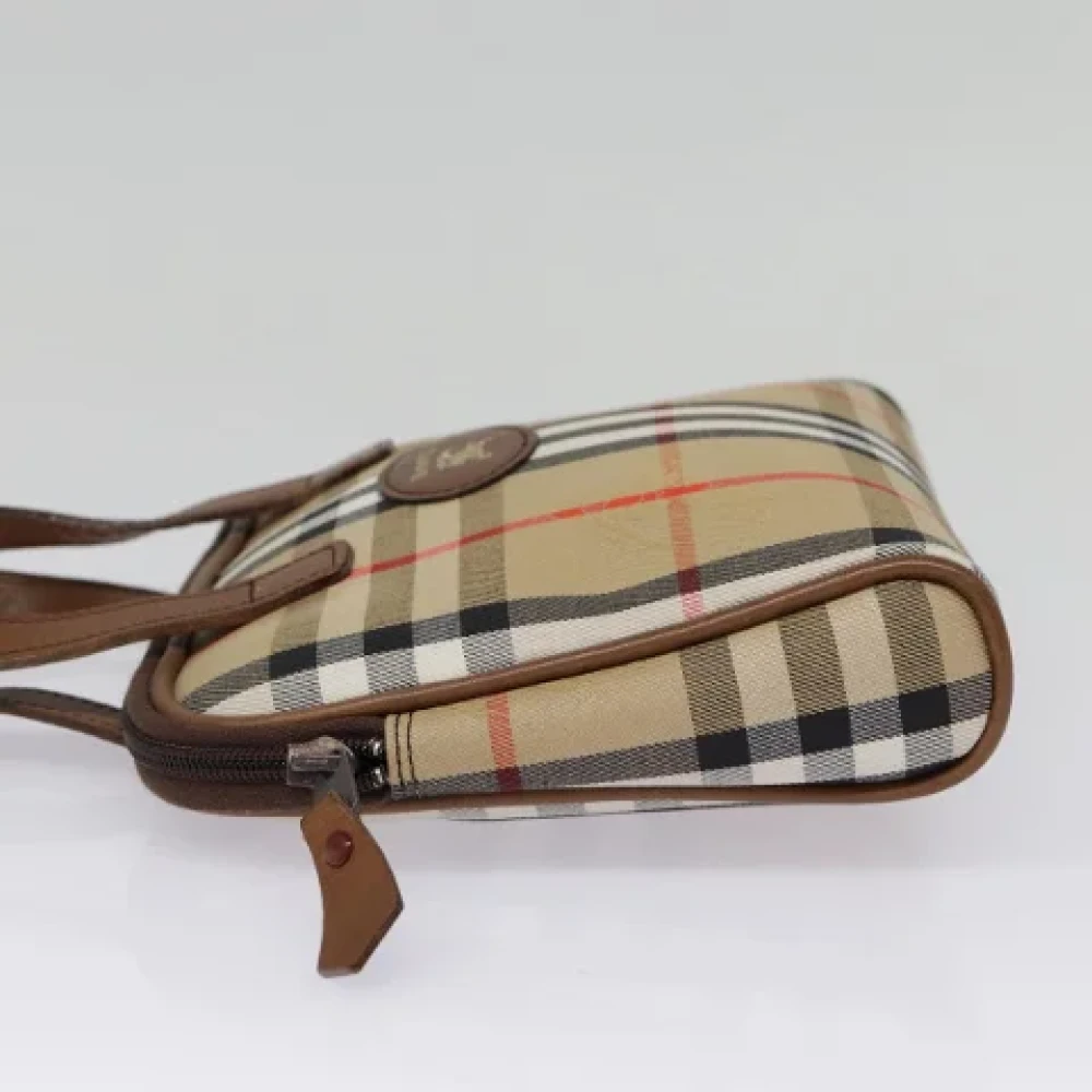 Burberry Vintage Pre-owned Canvas handbags Beige Dames