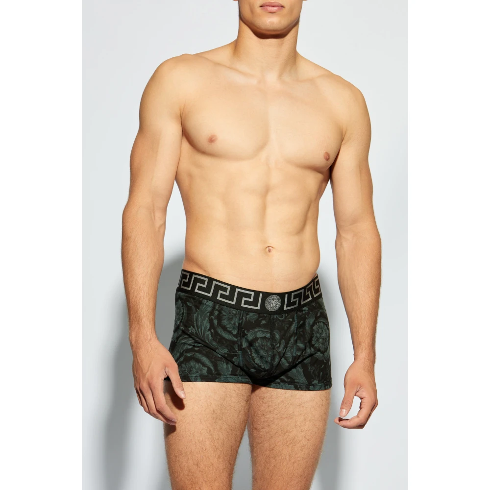 Versace Gestreepte boxershorts Black Heren