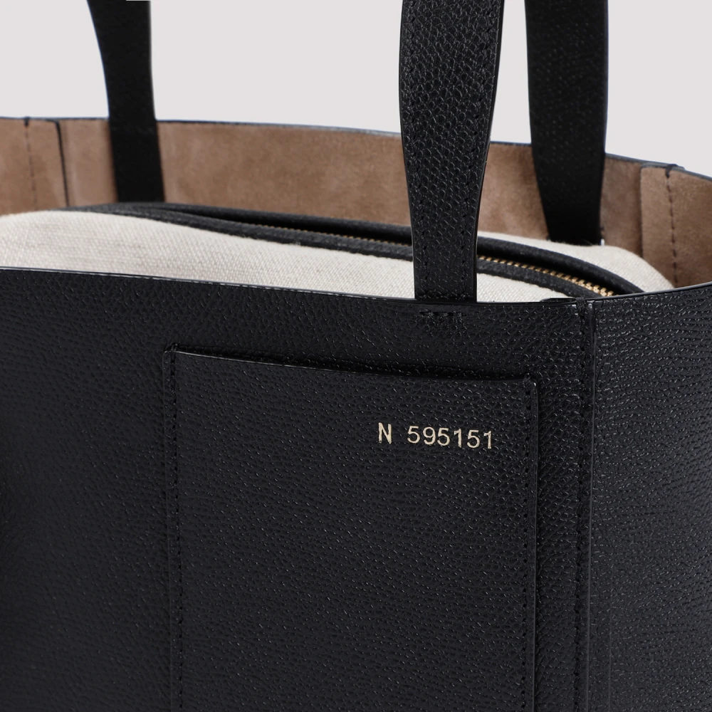 Valextra Zwarte Bucket Mini Tas Black Dames