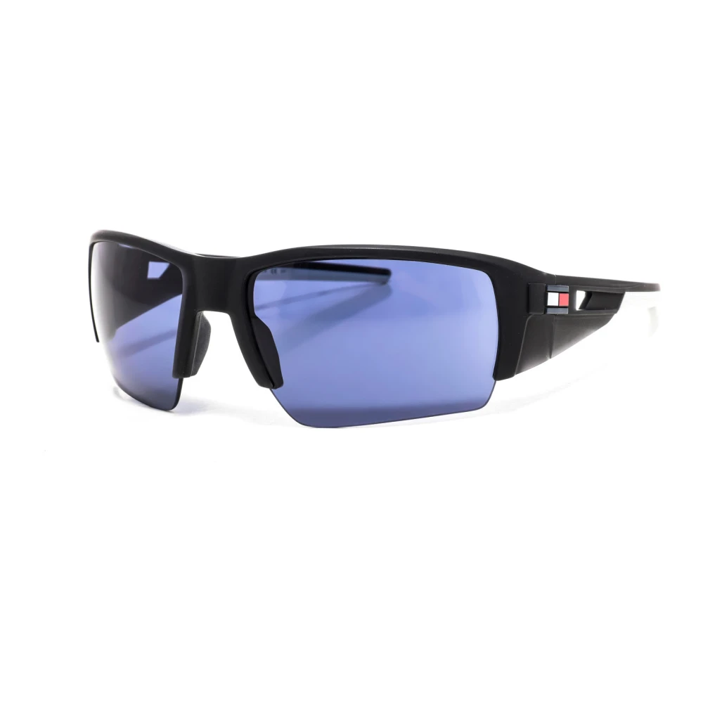 Tommy Hilfiger Men's Black Rectangular Acetate Sunglasses