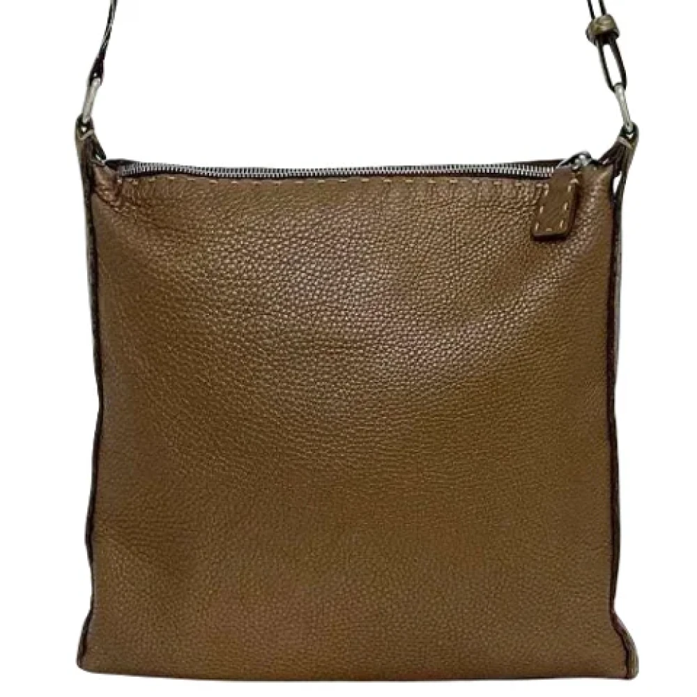 Fendi Vintage Pre-owned Leather fendi-bags Brown Dames