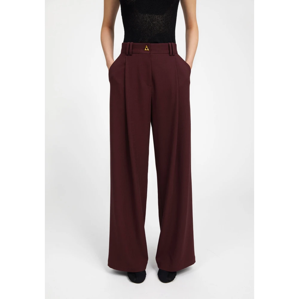 Aeron Wide Trousers Red Dames