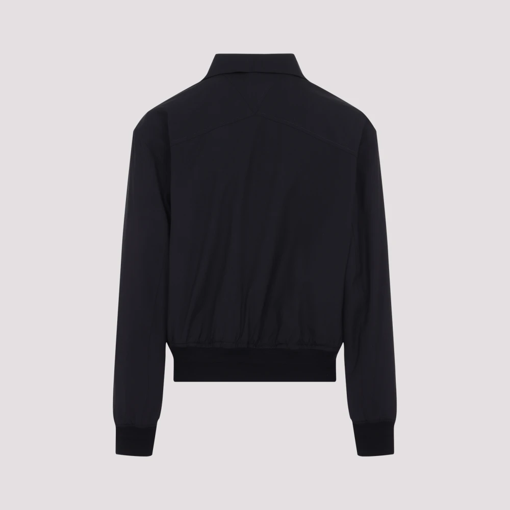 Bottega Veneta Midnight Blue Wol Blouson Jas Blue Heren