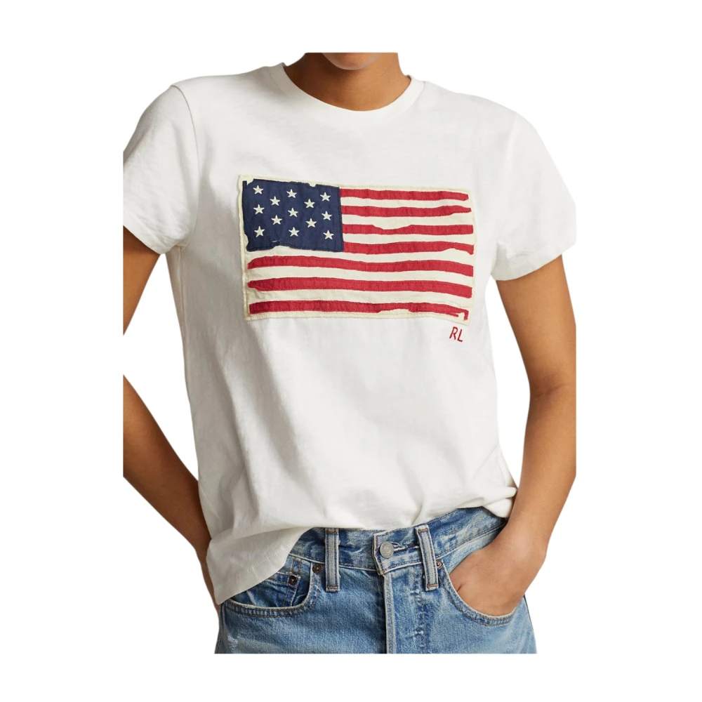 Polo Ralph Lauren Pu katoen Klassiek T-shirt White Dames