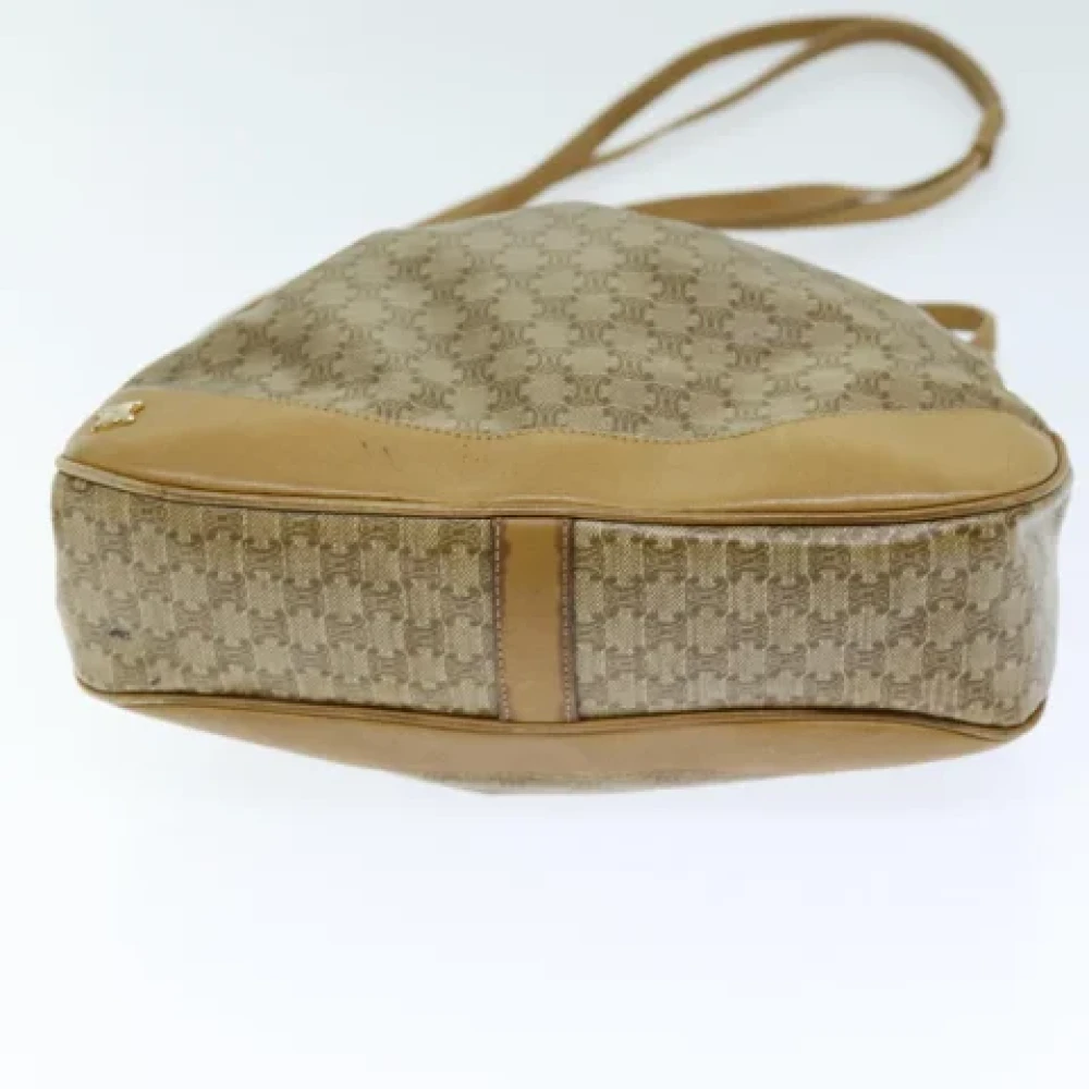Celine Vintage Pre-owned Canvas shoulder-bags Beige Dames