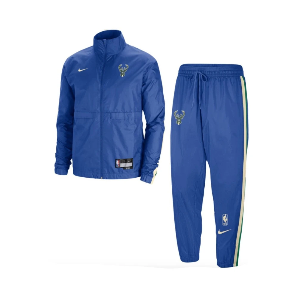 Nike Milwaukee Bucks Edition Trainingspak Blue Heren