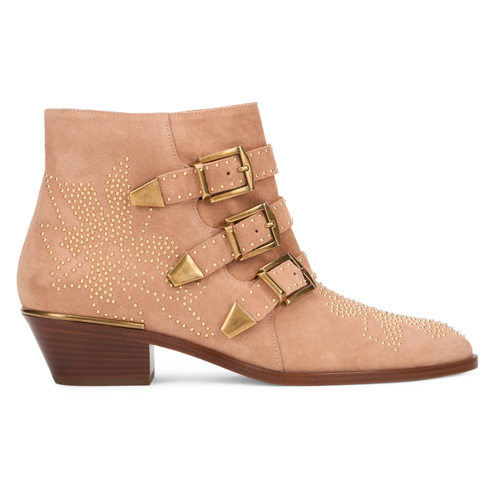 Chloé Pink Suede Ankle Boot - Unisex - Cowboy & Biker Boots - 3 Uk - Shoes