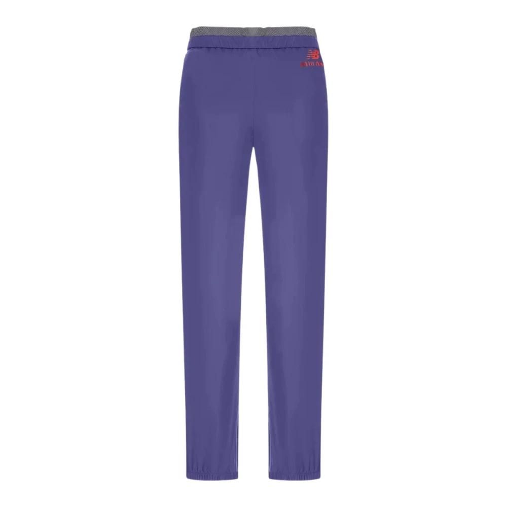 Miu Miu , Training Trousers & Tights, Female, Blue, Xs, Technical Poplin Trousers
