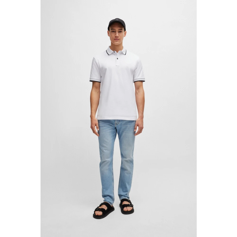Boss Slim Fit Polo Shirt White Heren