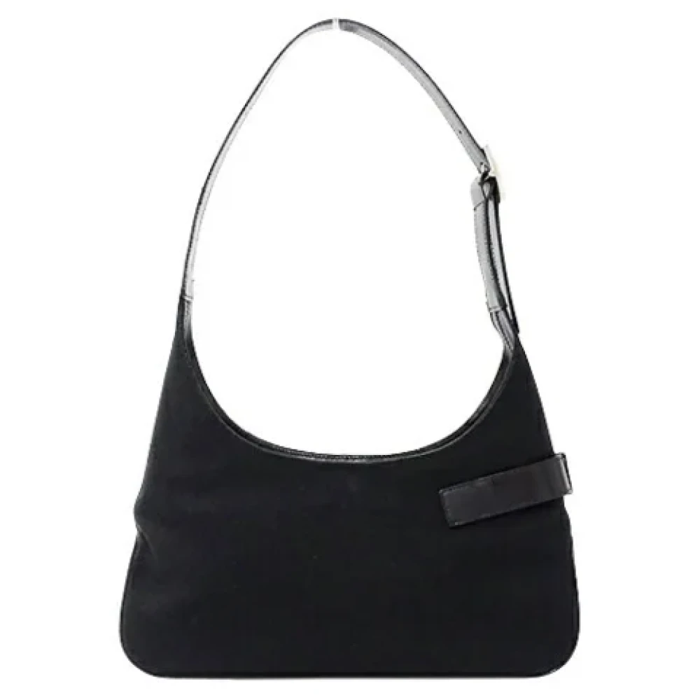 Salvatore Ferragamo Pre-owned Canvas shoulder-bags Black Dames