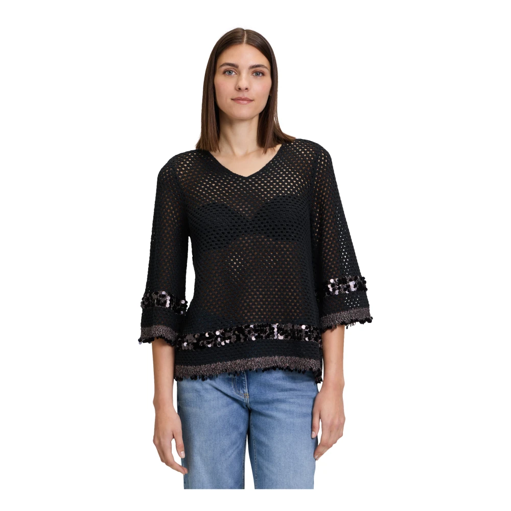 Betty Barclay Pailletten Gebreide Trui Black Dames