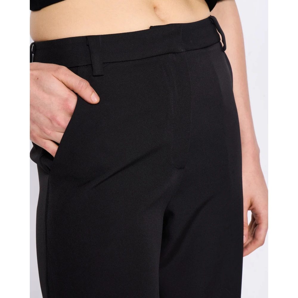 Silvian Heach Hoge taille flared broek met riem Black Dames