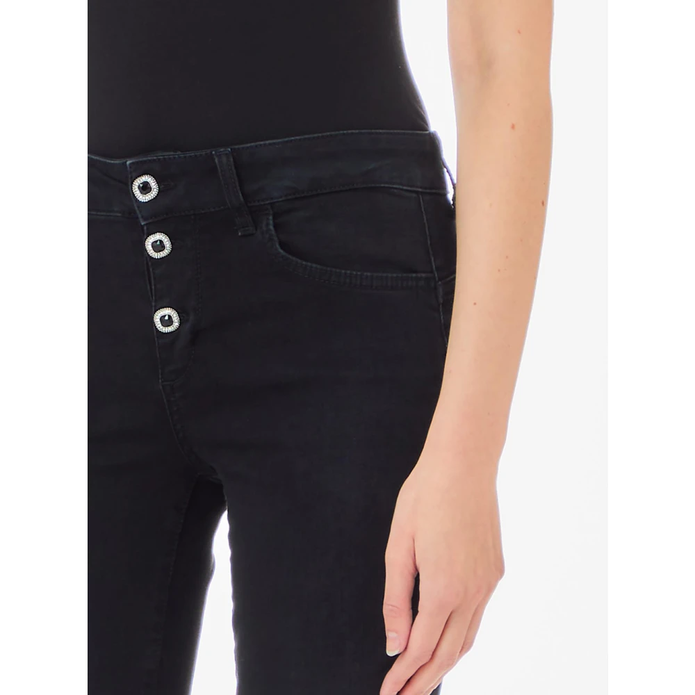 Liu Jo Straight Jeans voor Moderne Vrouwen Black Dames