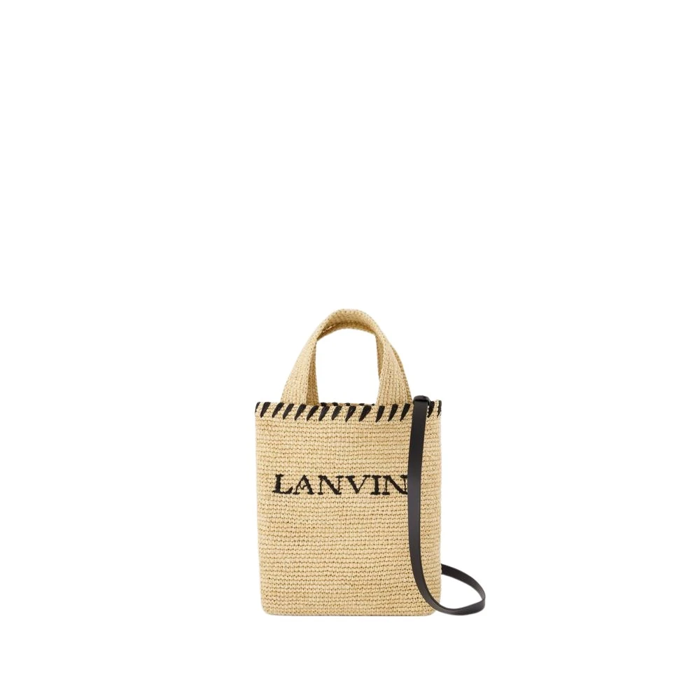 Lanvin Rotan Shopper Tas met Handvatten Beige Dames