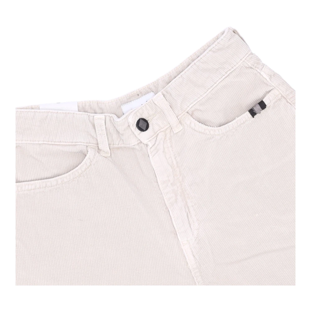 Amish Fluwelen Lange Broek met Zakken Beige Dames