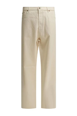 Straight Leg Cotton Twill Pants