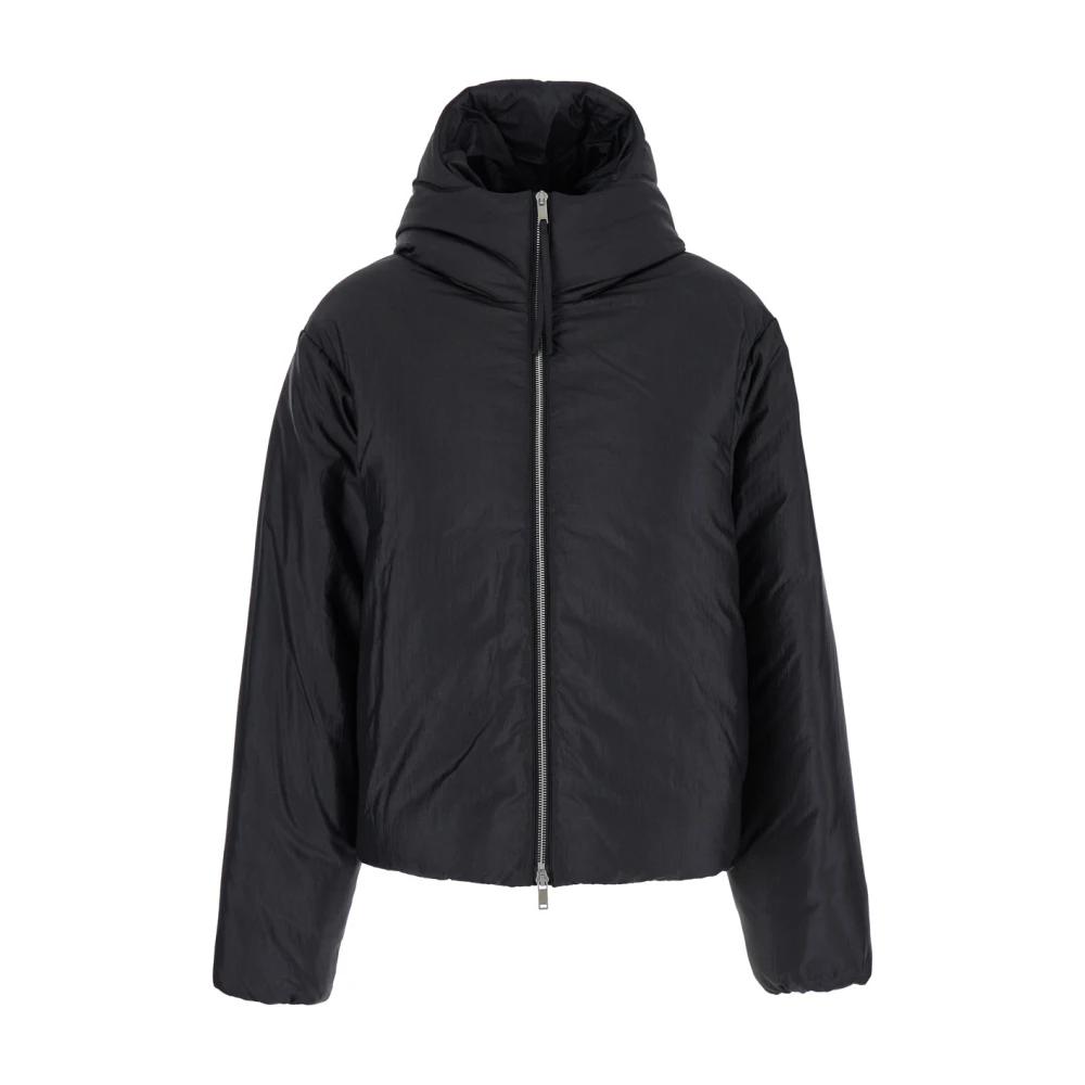 Jil Sander Zwarte Donsjas Black Dames