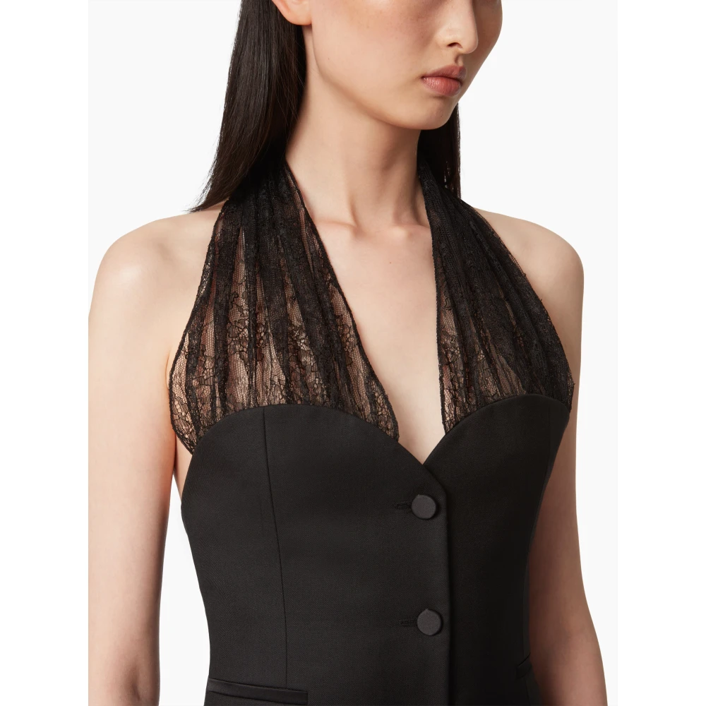 Nina Ricci Vest MET Chantilly Kant Black Dames