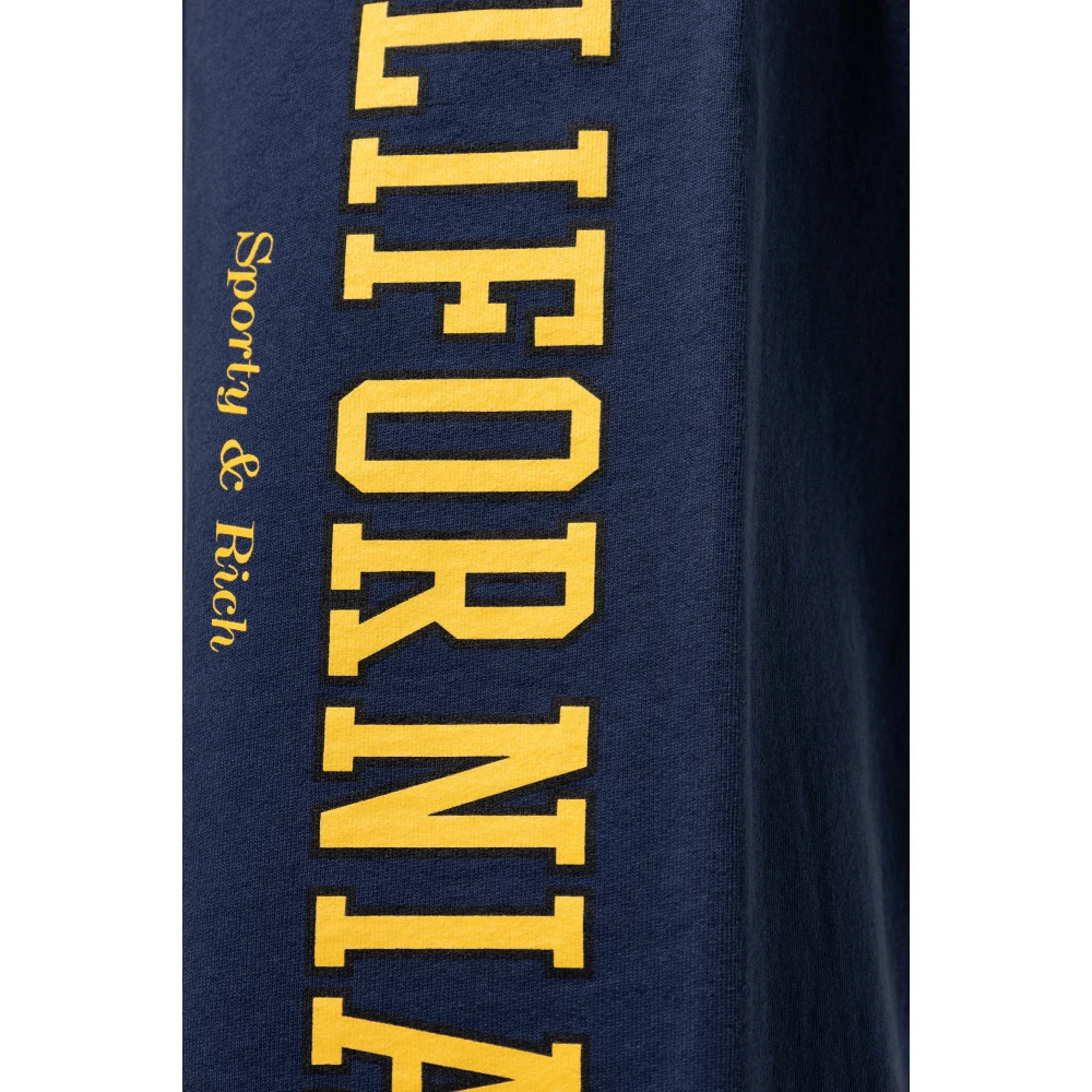 Sporty & Rich Sweatpants met logo Blue Heren