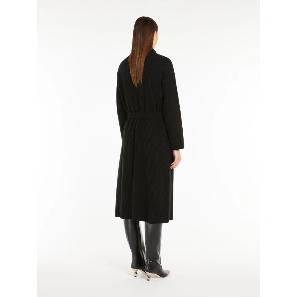 Max Mara Weekend Zwarte Wollen Vest met Riem Black Dames