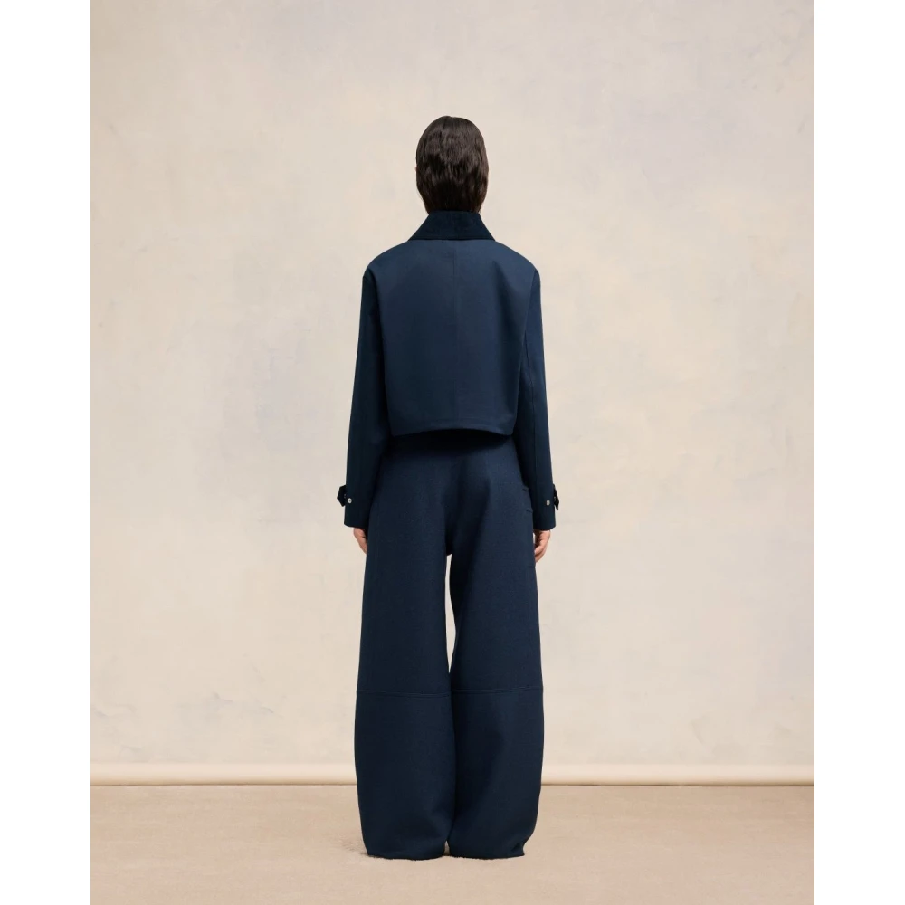 Ami Paris Cropped Canvas Jack Blue Dames