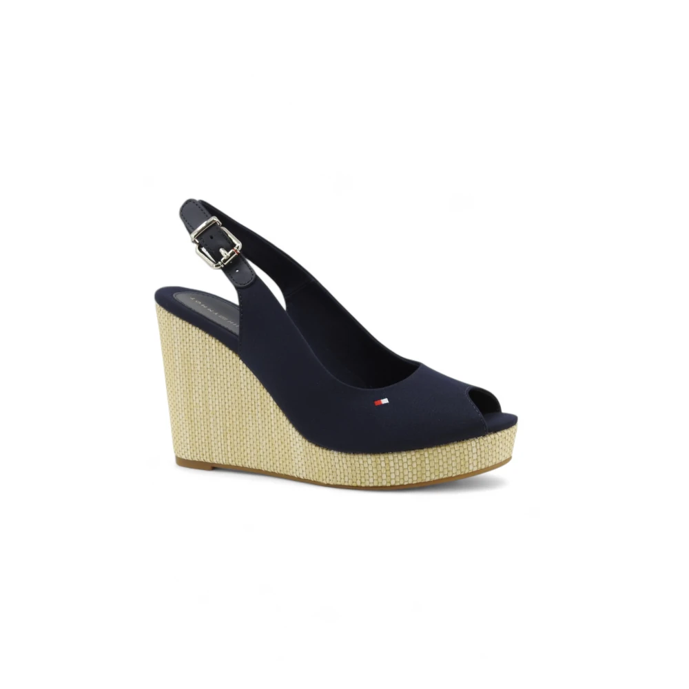 Tommy Hilfiger Women's Blue Iconic Elena Sling Back Wedge