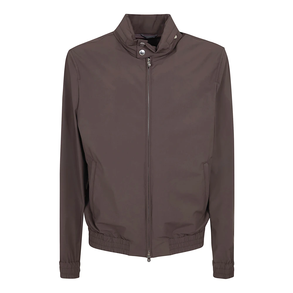 Brunello Cucinelli Brown Bonded Nylon Outerwear Jacket - Male - Bomber Jackets - Xl - Jackets