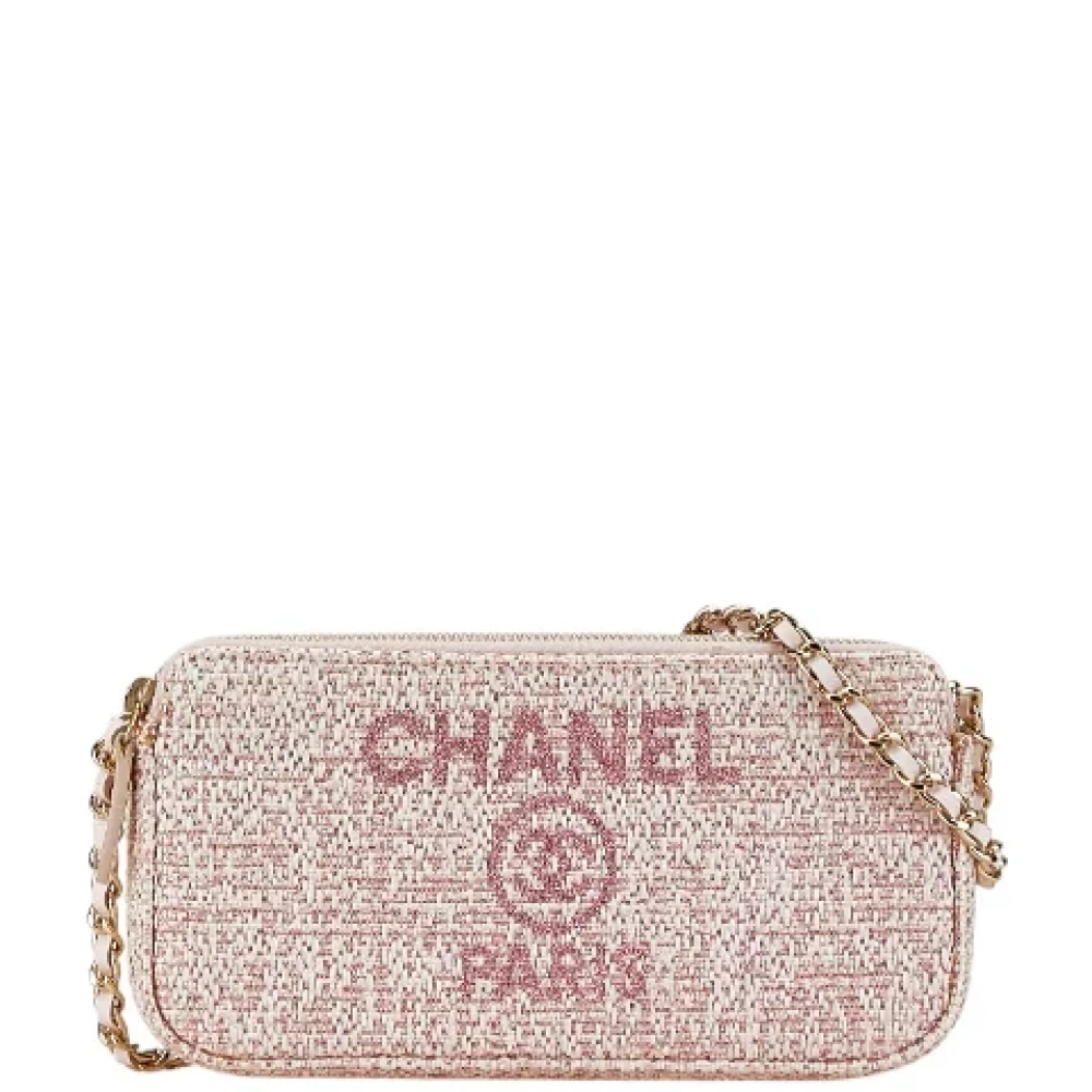 Chanel Vintage Pre-owned Canvas chanel-bags Pink Dames